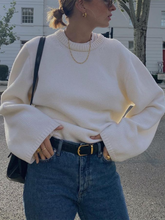 Load image into Gallery viewer, Simple Casual Loose Fashion Long-sleeved Knitted Sweater
