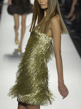 Load image into Gallery viewer, Sexy Suspender Fringed Elegant Mini Dress
