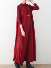 Load image into Gallery viewer, Autumn Solid Color Comfortable Loose Women&#39;S Sweater Dress

