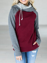Load image into Gallery viewer, Fashion Casual Color Block Hooded Sweatshirt
