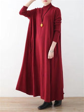Load image into Gallery viewer, Autumn Solid Color Comfortable Loose Women&#39;S Sweater Dress
