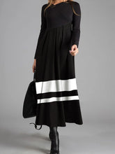 Load image into Gallery viewer, Simple Casual Loose Color Matching Maxi Dress
