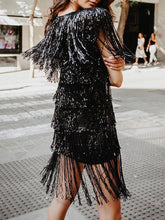 Load image into Gallery viewer, Fashion Casual Tassel Mini Elegant Dress
