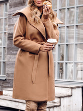 Load image into Gallery viewer, Fashion Big Lapel Mid-length Woolen Ladies Casual Coat

