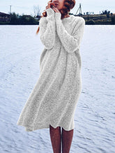 Load image into Gallery viewer, Pure Color Knitted Warm Dress
