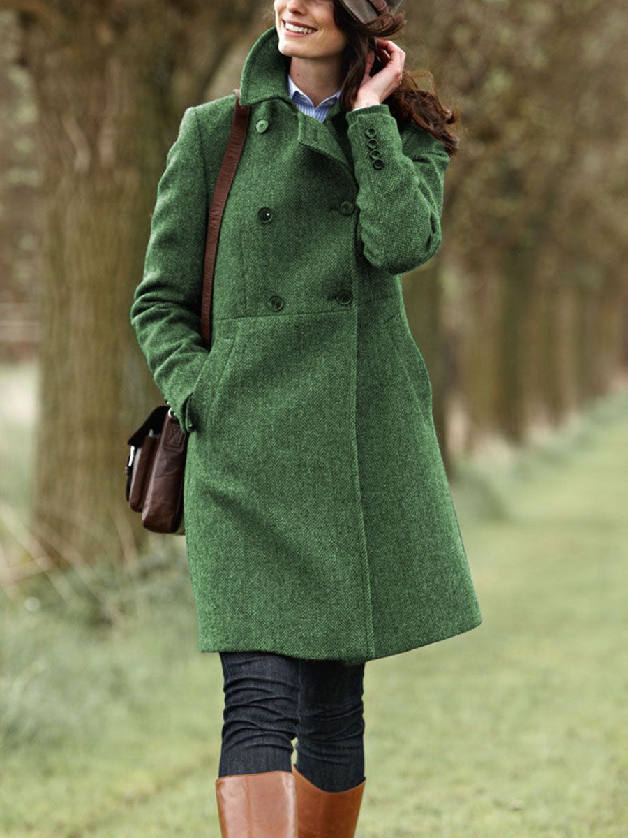 Vintage Casual Lapel Woolen Cardigan Coat