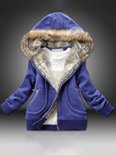Load image into Gallery viewer, Casual Loose Long Sleeve Warm Hooded Jacket
