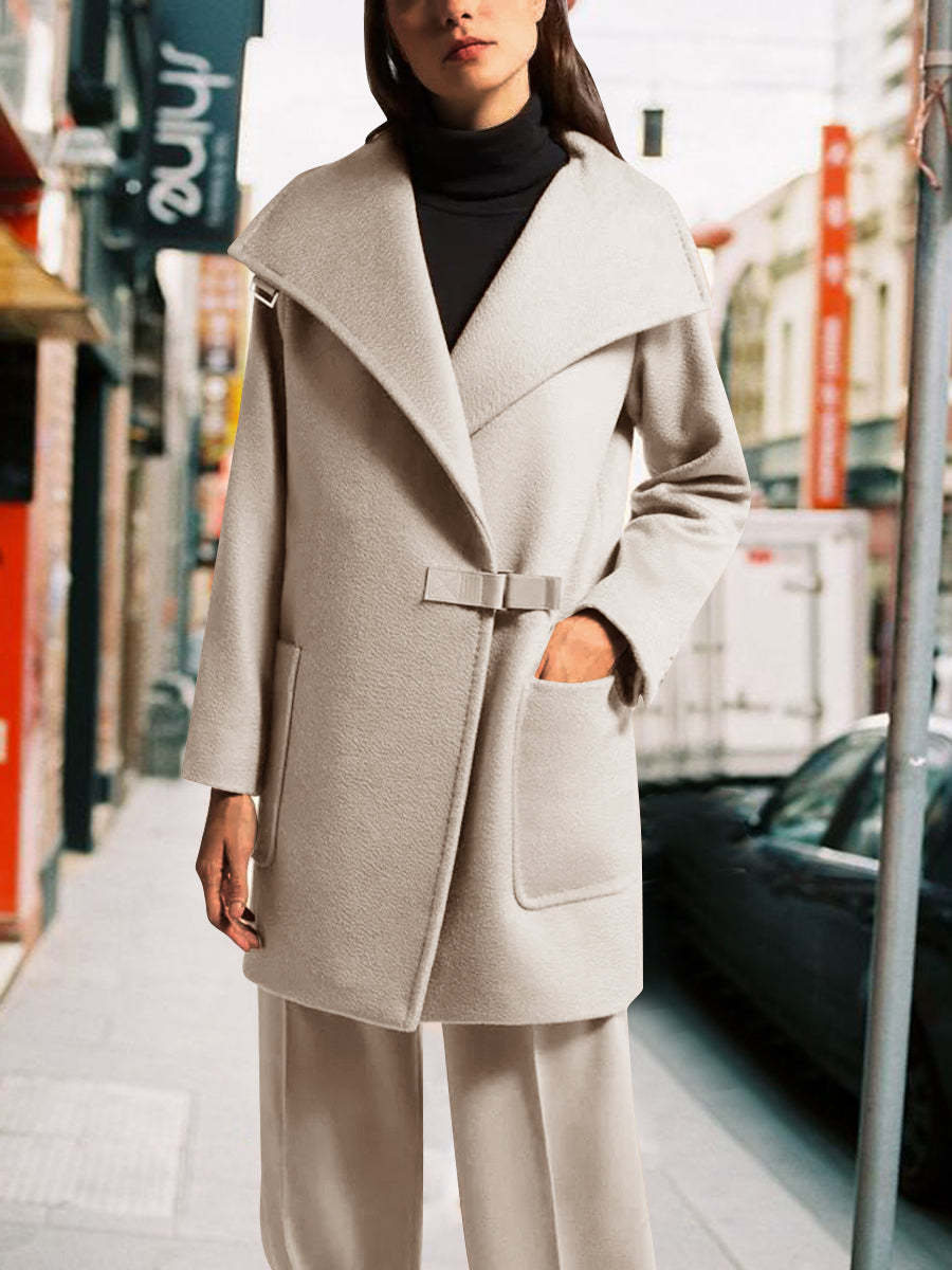 Women's Fashion Shawl Collar Casual Short Coat