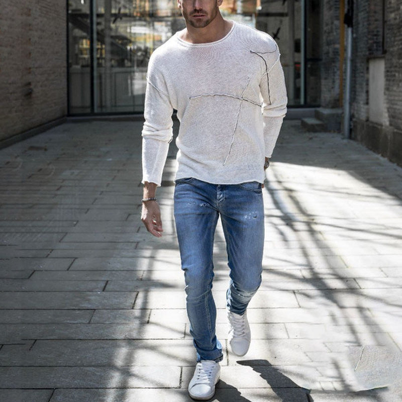 Men'S Fashion Casual Knitted Long Sleeves