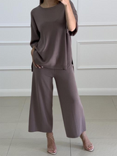 Load image into Gallery viewer, Women&#39;S Knitted Suit With Casual Loose Temperament
