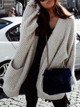 Load image into Gallery viewer, Solid Color Comfortable Knitted Pocket Coat
