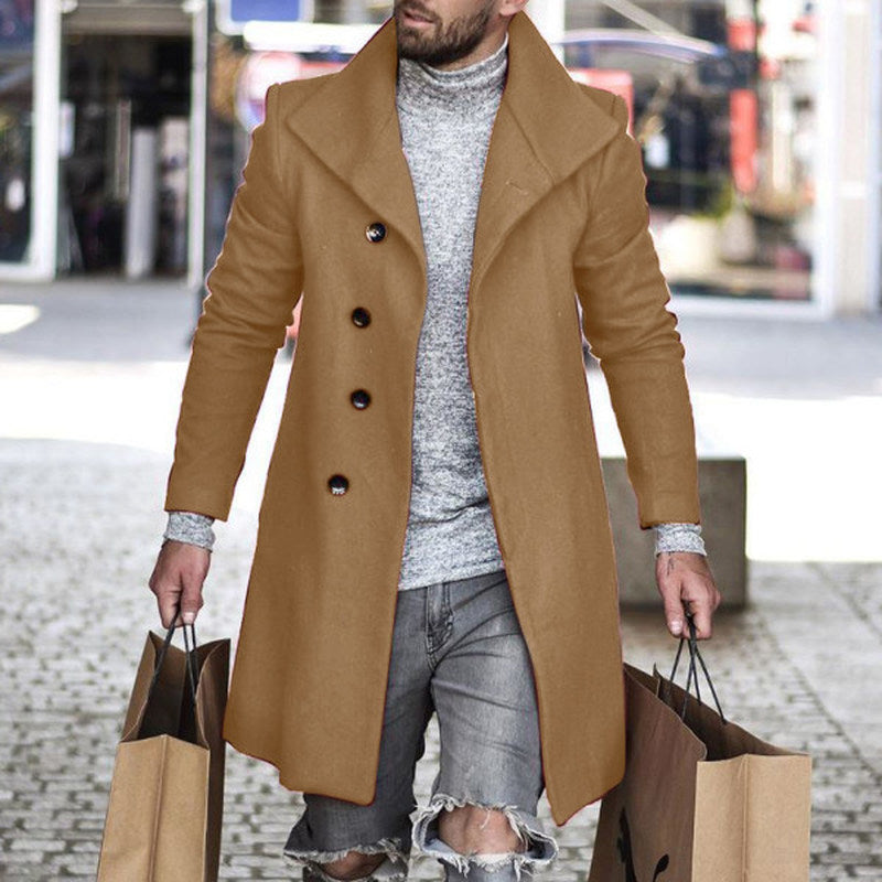 Casual Lapel Solid Color Single-Breasted Jacket