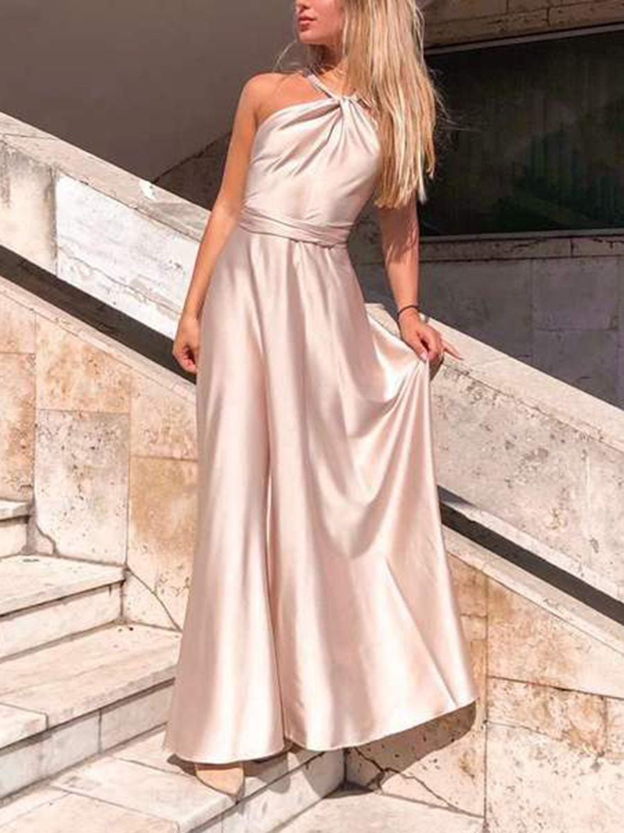 Halter Off Shoulder Party Maxi Dress