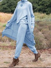 Load image into Gallery viewer, Simple Solid Color High Neck Knit Three-piece Suit
