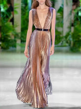 Load image into Gallery viewer, Fashion V-neck Sleeveless Evening Maxi Dress
