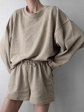Load image into Gallery viewer, Fashion Round Neck Casual Loose Solid Color Long Sleeve Two-piece Suit
