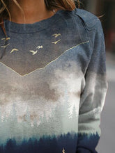 Load image into Gallery viewer, Gradient Landscape Painting Print Hoodies
