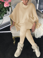 Load image into Gallery viewer, Fashionable Simple Casual Loose Top Pants Knitted Suit
