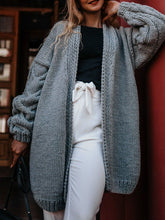 Load image into Gallery viewer, Casual Solid Color Long-sleeved Woolen Cardigan Ladies Jacket
