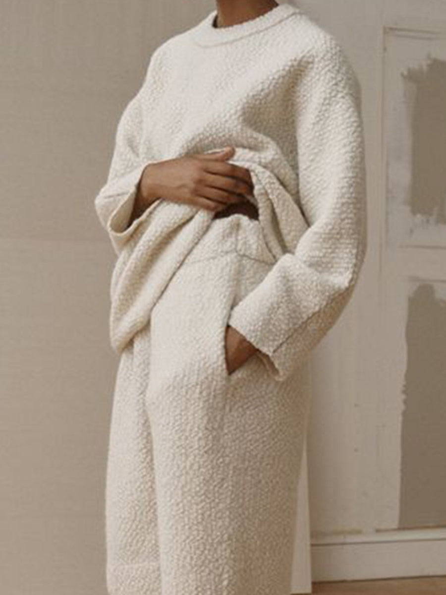 Casual Fashion Round Neck Loose Two-piece Suit