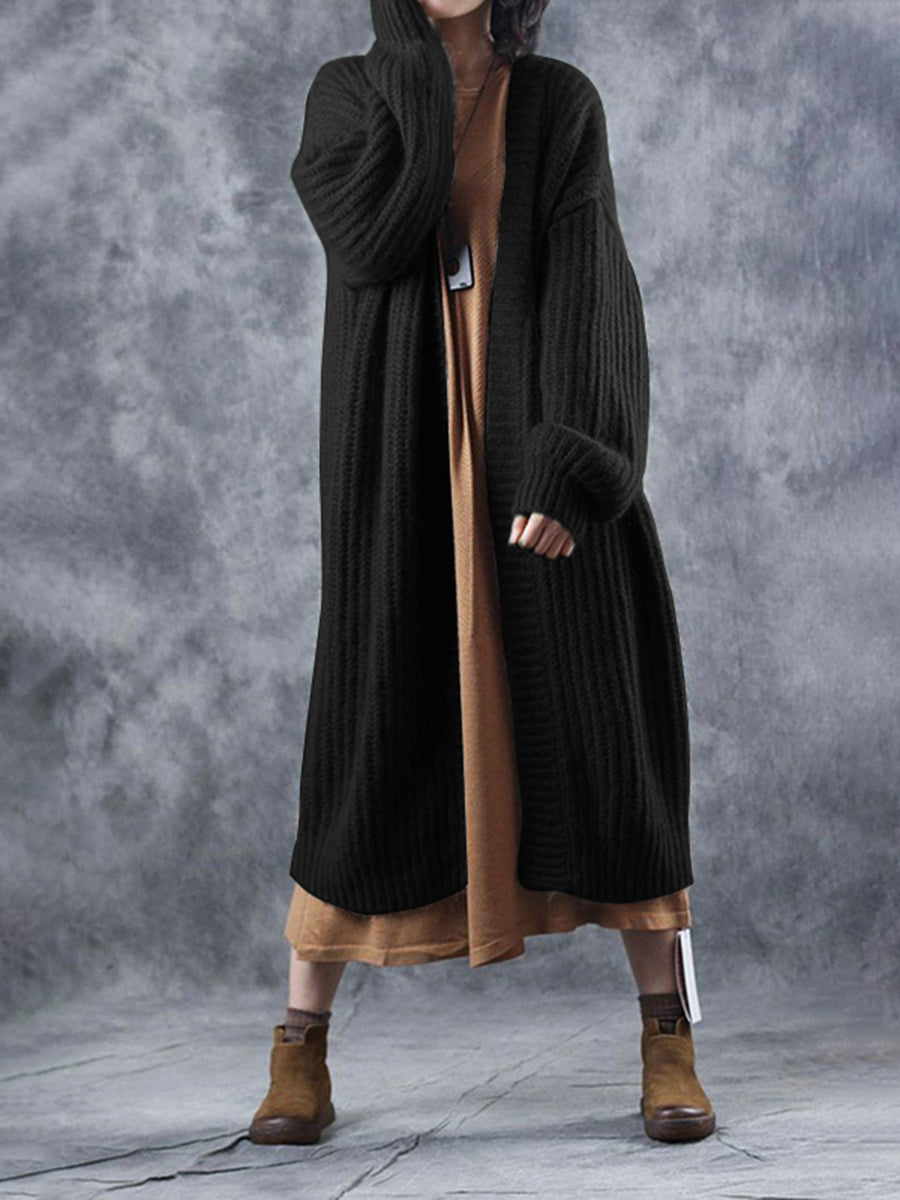 Lazy Loose Retro Women'S Sweater Long Coat