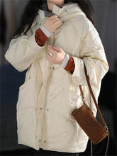 Load image into Gallery viewer, Autumn And Winter Down And Warm Solid Color Hooded Women&#39;S Coat
