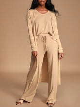 Load image into Gallery viewer, Fashion Casual Loose Round Neck Top Pants and Coat Suit
