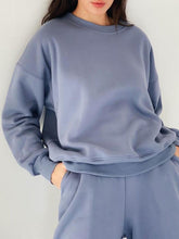 Load image into Gallery viewer, Loose Pullover Solid Color Pants Suit
