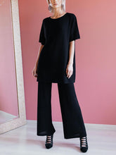 Load image into Gallery viewer, Simple Casual Loose Round Neck Short Sleeve Top Pants Suit
