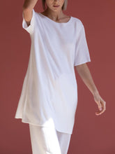 Load image into Gallery viewer, Simple Casual Loose Round Neck Short Sleeve Top Pants Suit
