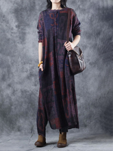Load image into Gallery viewer, Retro Printed Loose Women&#39;S Sweater Long Skirt Coat
