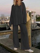 Load image into Gallery viewer, Round Neck Long Sleeve Trousers Women&#39;s Suit
