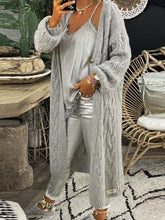Load image into Gallery viewer, Solid Color Knitted Long Cardigan Jacket
