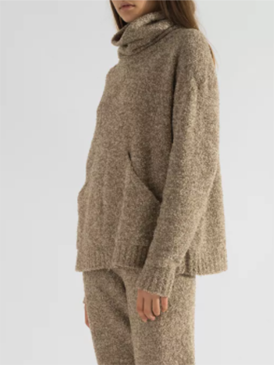 Lazy Loose And Simple Sweater Suit Skirt