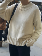 Load image into Gallery viewer, Fashion Solid Color Casual Loose Knit Warm Sweater
