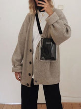 Load image into Gallery viewer, Fashion Casual Solid Color Long Sleeve Sweater Cardigan
