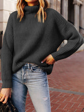 Load image into Gallery viewer, Fashion Casual Loose High Neck Long Sleeve Solid Color Sweater
