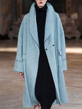 Load image into Gallery viewer, Ladies Fashion Casual Solid Color Lapel Long Coat
