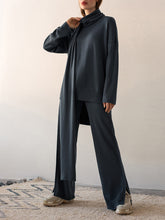 Load image into Gallery viewer, Casual Knitted Wide-Leg Pants Suit
