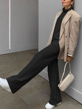 Load image into Gallery viewer, Solid Color Turtleneck Sweater Loose Suit

