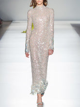 Load image into Gallery viewer, Fashion Elegant Sequin Evening Maxi Dress

