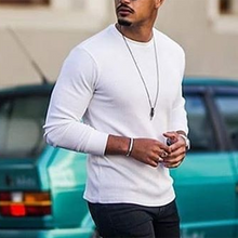 Load image into Gallery viewer, Fashion Solid Color Round Neck Street Long Sleeve Men&#39;S T-Shirt

