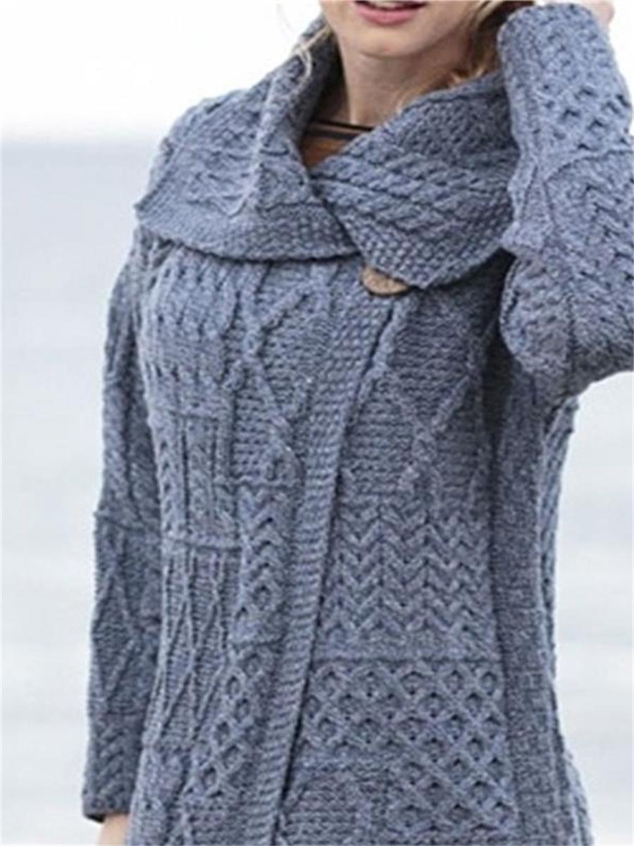 Retro Casual Knitted Twist Women'S Jacket