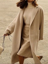 Load image into Gallery viewer, Fashion Lapel Long Sleeve Solid Color Casual Coat
