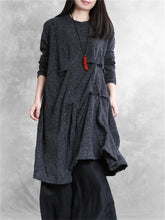 Load image into Gallery viewer, Autumn And Winter Ladies Casual Pleated Sweater Dress
