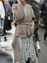 Load image into Gallery viewer, Fashion Casual Long-sleeved Solid Color Irregular Sweater Cardigan
