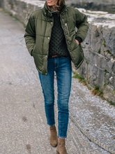 Load image into Gallery viewer, Winter High Neck Button Warm Outerwear Puffer Coat
