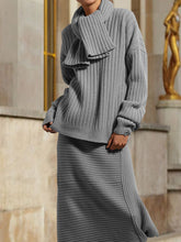 Load image into Gallery viewer, Two-piece Fashion Women&#39;s Solid Color Casual Sweater
