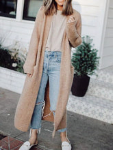 Load image into Gallery viewer, Casual Loose Solid Color Long Sleeve Pocket Cardigan
