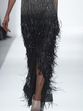 Load image into Gallery viewer, Fashion V-neck Tassel Evening Maxi Dress

